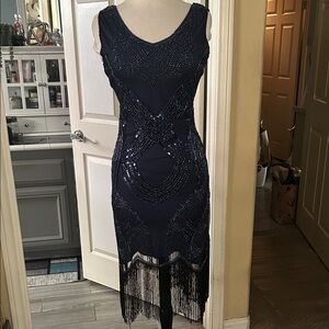 Stunning Navy Flapper Dress